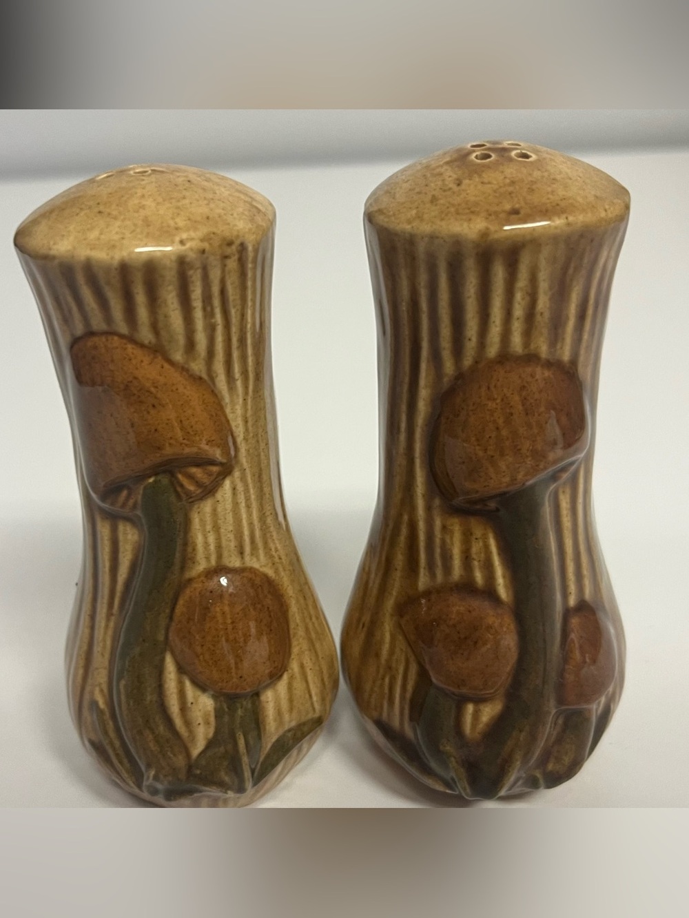 Brown Ceramic Mushroom Salt and Pepper Shakers - Home Accents